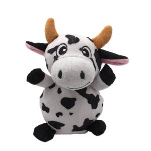 Quality Black And White 17CM Cow Recording Plush Toy wholesale