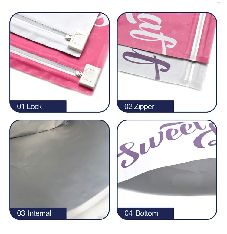 Biodegradable Child Proof Zipper Bags Weed Aluminum Foil Bag Runts Exit Bags
