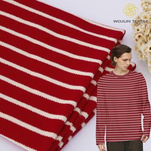 Quality Striped Cotton Pique Fabric 320gsm 21S Combed Technic For French Terry wholesale