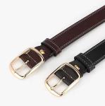 Double Stitching 2.8cm Women's Fashion Leather Belts Screw Pin Buckle