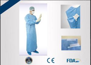 Quality Sterile Disposable Surgical Gown , Anti Fluid Non Woven Isolation Gown wholesale
