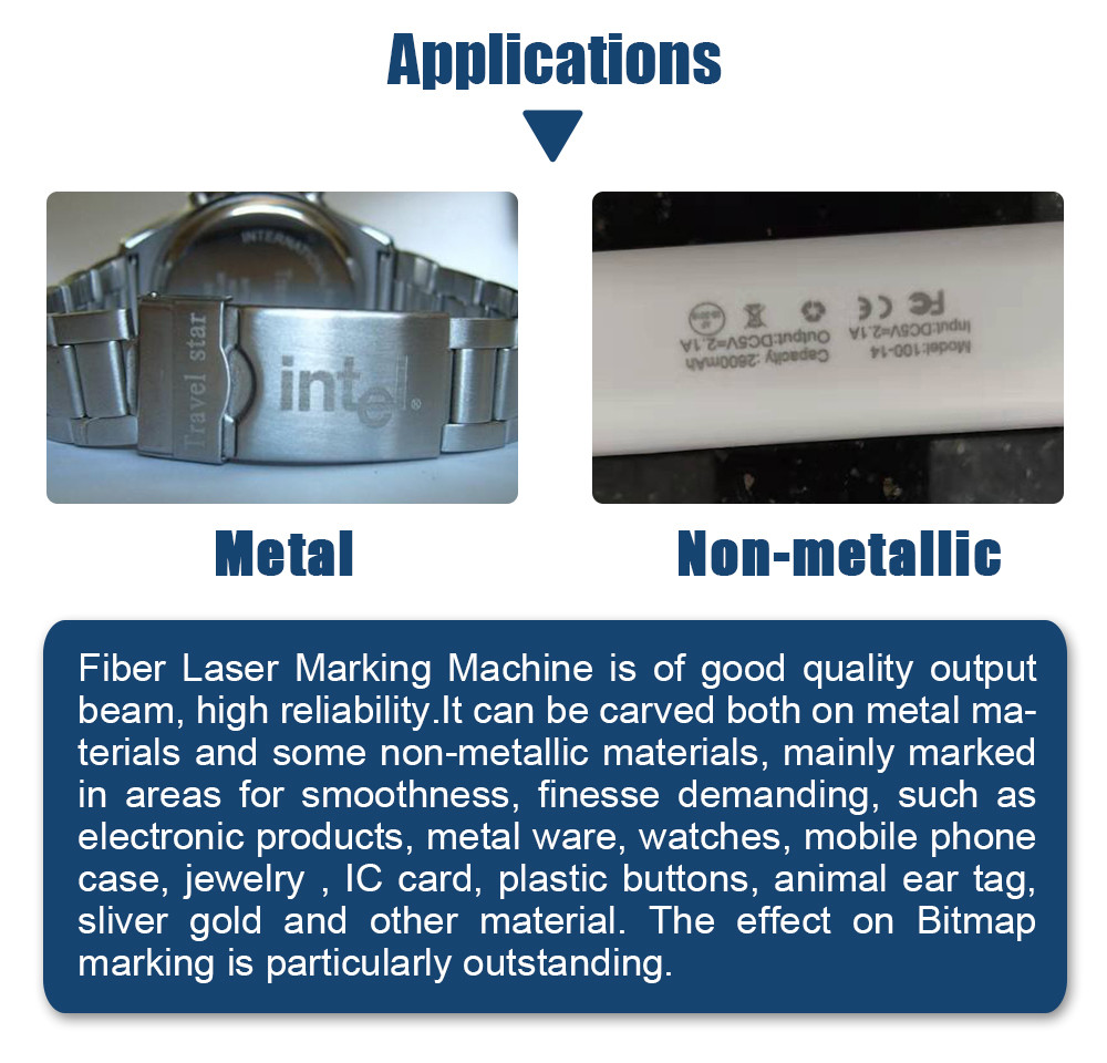 Automatic Desktop Fiber Laser Engraving Machine For Metal Stainless Steel Jewery