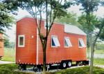 Mini Lightweight Prefabricated Tiny House Hotel Unit Orange Black Mobile House