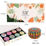 8 Pack Yoga Aroma Candle Set Tin Scented Candle Spirit Healing