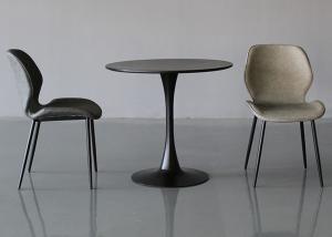 Quality Wear-Resistant Stitching PU Dining Chairs Iron Legs Metal Base wholesale