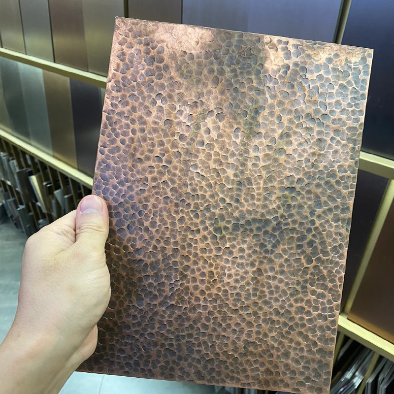 laser cut decorative textured sheet metal hammered stainless steel cylinder/Pillar