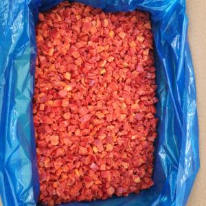 Quality BRC Delicious IQF Frozen Red Sweet Bell Pepper Diced / Cubes wholesale