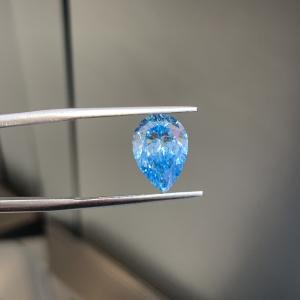 Quality Blue Lab Grown Pear Shaped Diamond Clarity SI1 Carat 2.41 wholesale