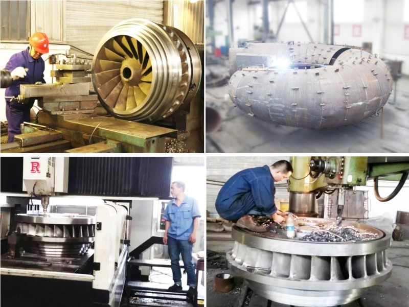 Polished Stainless Steel Hydro Turbine Runner Adjustable Blades Open Or Closed