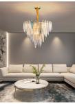Round Multilayer Crystal Chandelier for Living Room Dining Room kitchen pendant