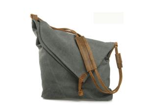 Quality Custom Canvas Bag High Quality Gray Mens Canvas Messenger Bag wholesale