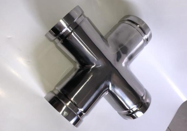 304 316 Stainless Steel Grooved Pipe Coupling Cross Tee Pipe Fitting For