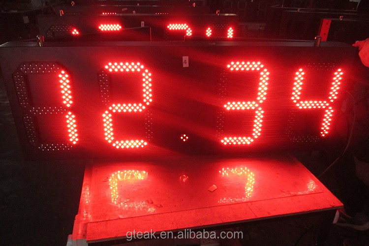 15 inch 7-segment led large red color outdoor digit
