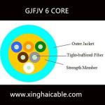 OM3 6 core indoor FTTH PVC jacket communication fiber optic cable