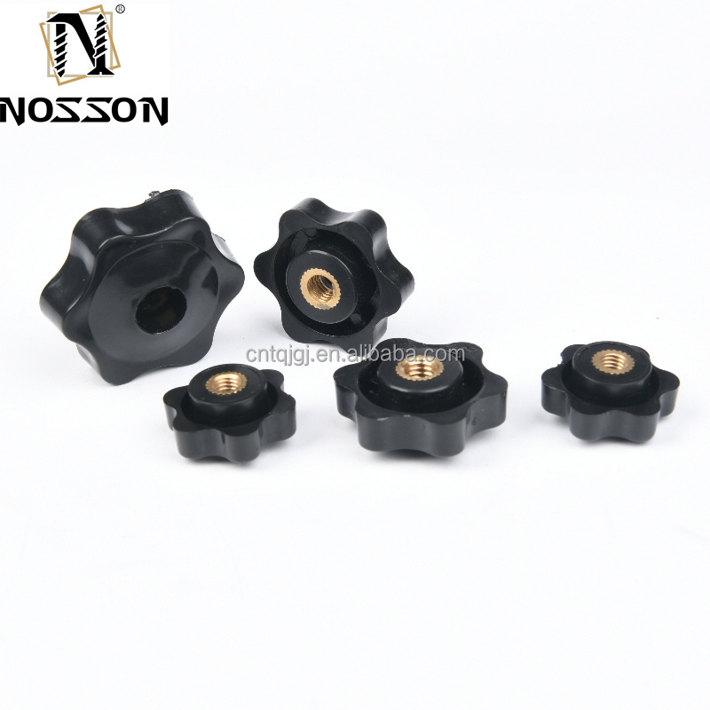 Chrome Plated Oil Gas Plastic Knurled Clamping Nuts Knob Handle Star Knob Assortment Kit M4/M6/M8/M10 Threaded Hand Knob