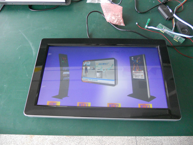24 inch digital interactive ads totem touch screen player android kiosk