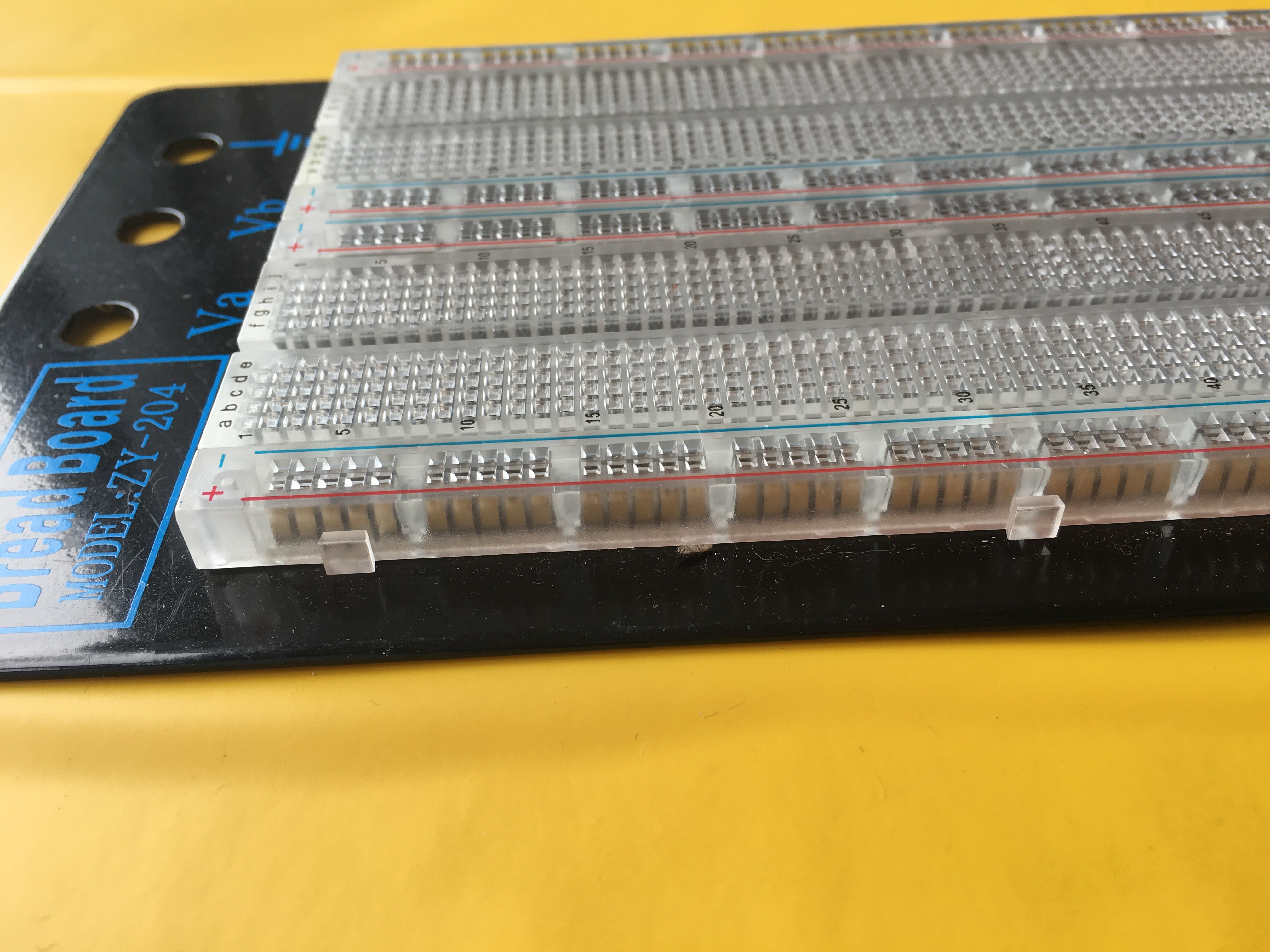 Student DIY Transparent Soldered Breadboard 1660 Points 2 Terminal Strip