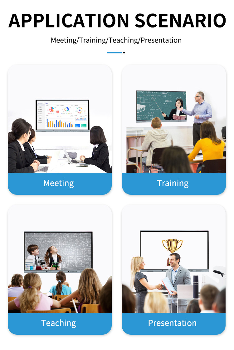 98'' iBoard Interactive Whiteboard For Business Conference, Aluminum Alloy Frame