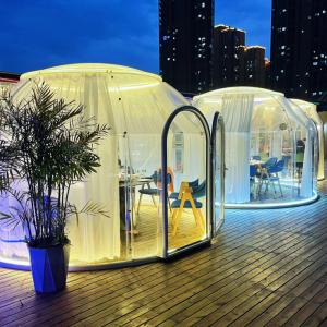 Quality Temperature Resistance PC Aluminum 6m Geodesic Dome Clear Dome Tent wholesale