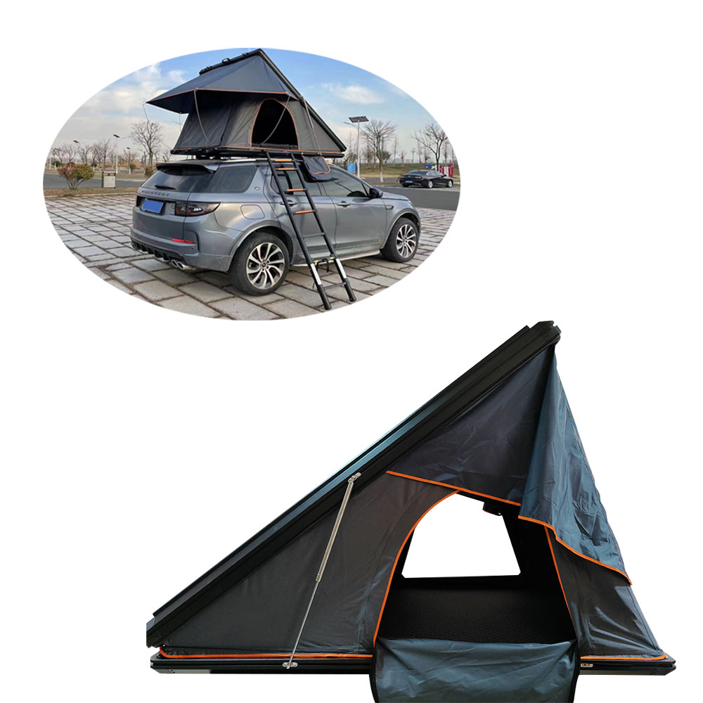 High- Aluminum Hard Shell Triangle Roof Top Tent for 2022 Car Hard Shell Rooftop Tent