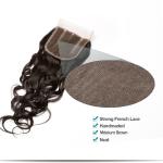 4"X4" Virgin Brazilian Remy Hair Human Hair Lace Closure Natural Wave 8A Grade