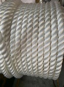 Quality White Color 3 Strand Nylon Rope Twist Nylon Marine Rope 32mm Diameter wholesale