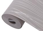 Simple Grey Stripes Modern Removable Wallpaper for Home , Embossed Wall