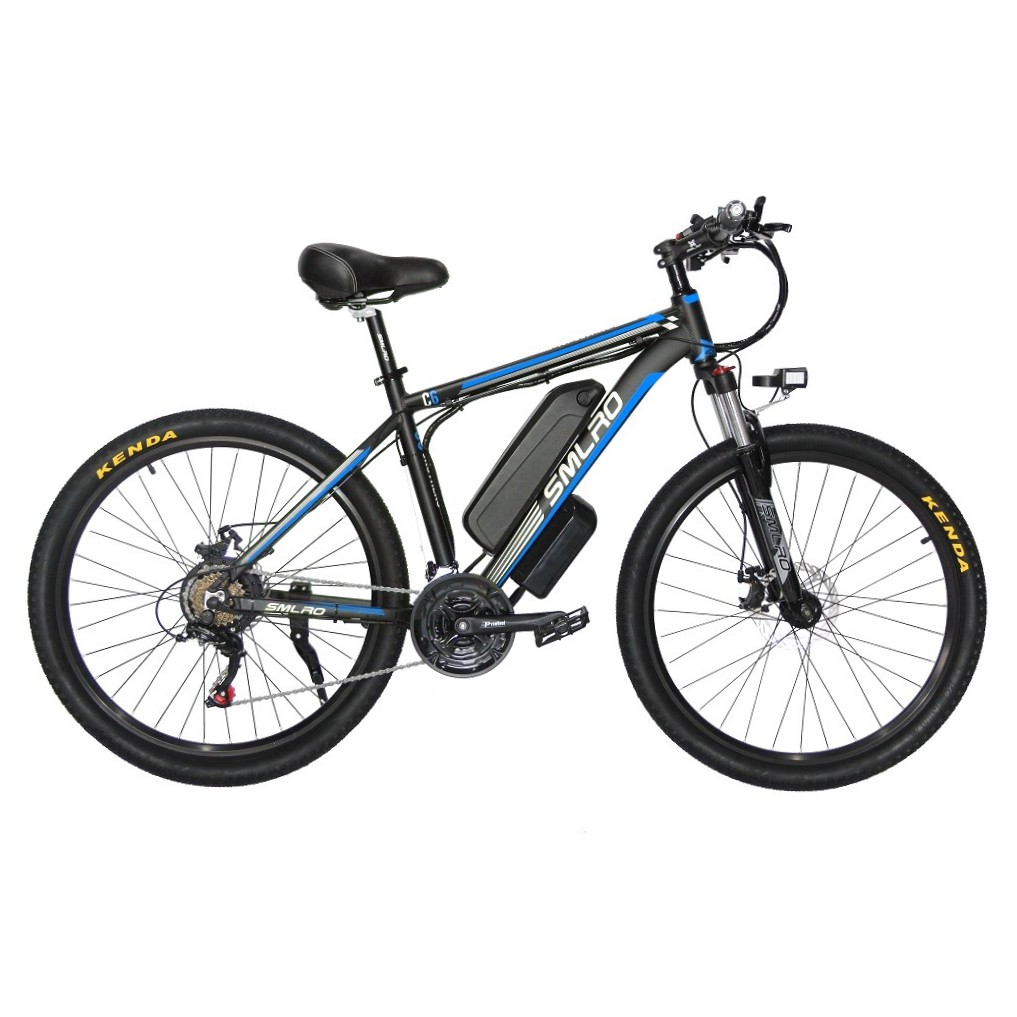 Lithium Battery 26 Inch Electric Mountain Bike SMLRO C6 With Cutoff Brake