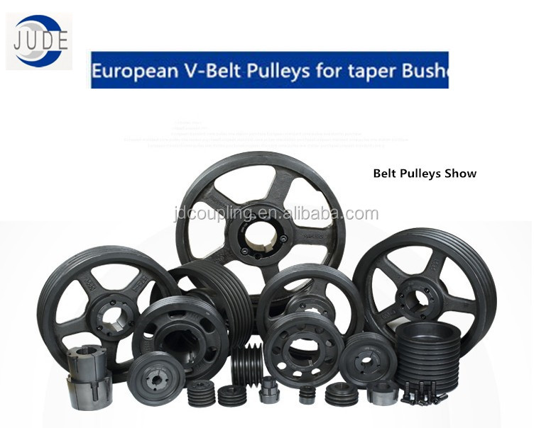 Sheave V Groove Pulley Wheel Cast Iron Customized European Standard