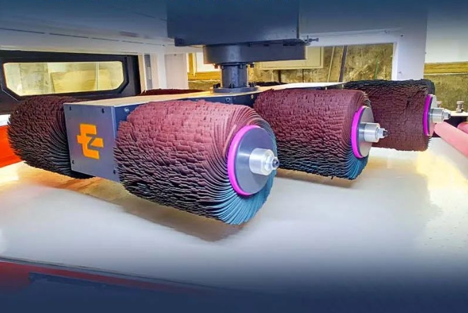YZ1300SS Double Belt 6 Rollers Copper PLC Oxide Skin Flat Surface Polishing Machine