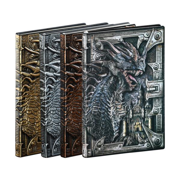 A5 Size Embossed Leather Writing Notebook Hardcover Gift Journal 3d Antique