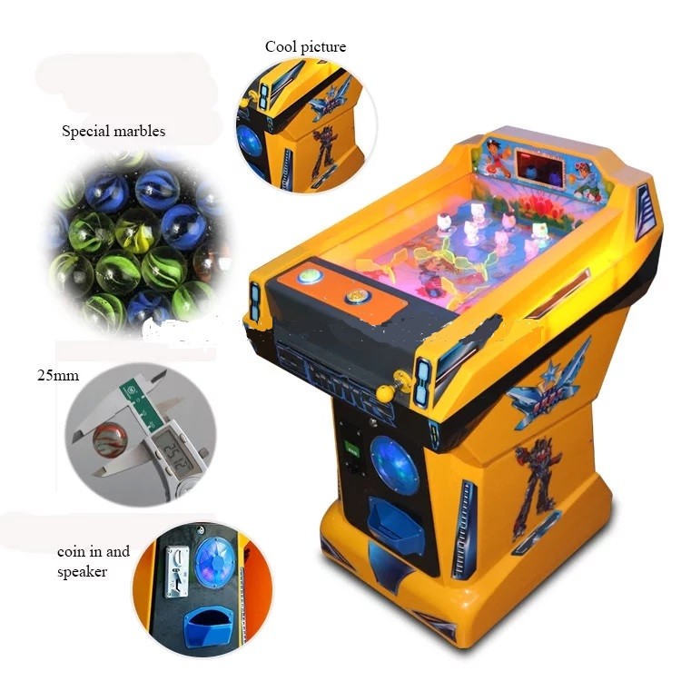 Coin Operated Arcade Pinball Machine , Marbles Shooting Home Pinball Machine For Kids