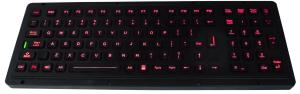 Quality 103 keys explosion proof Industrial marine keyboard with red backlight wholesale