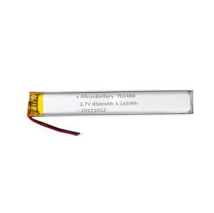 Quality 3.7V 850mAh 701488 Custom Ultra Narrow Lipo Battery Pack For Portable Medical Devices wholesale