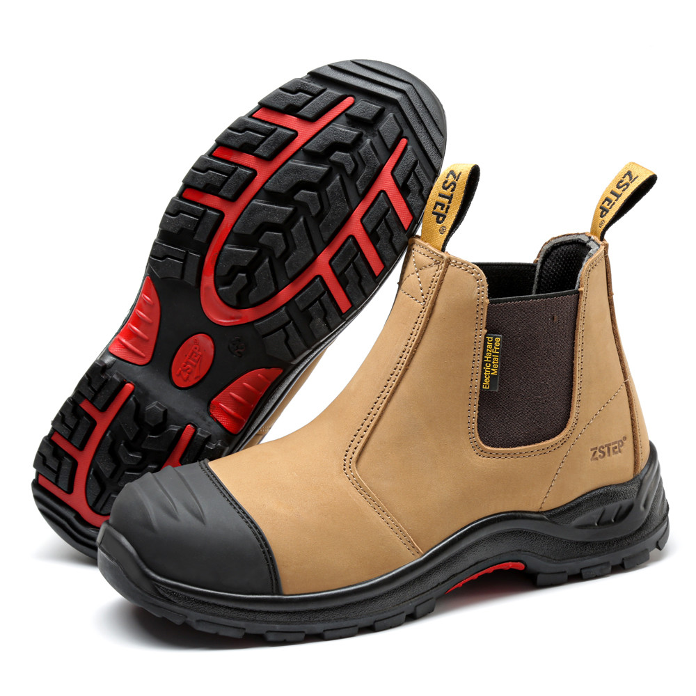 Genuine Leather Construction Safety Shoes Steel Toe S3 Safety Boots For Welding