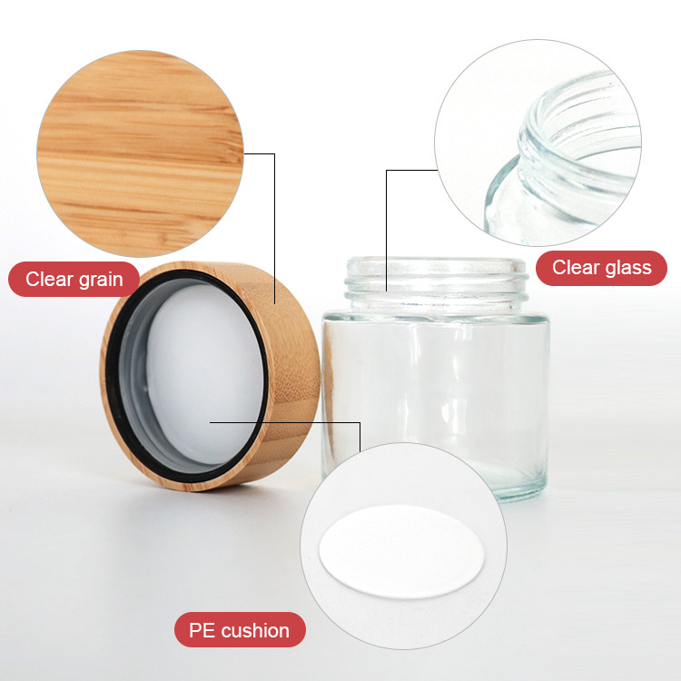 95ml 85ml Transparent Glass Jars Candy Food Storage Thickened Bottom 24pcs/ Ctn