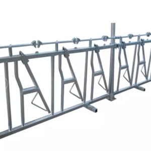 Quality 50*40*3mm Square Tube Cow Headlock 0.9m High ABS PP Steel For Horse Stable wholesale