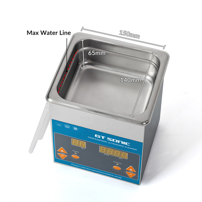 100W Heating Power Digital Ultrasonic Cleaner Square Shape For Engine Parts