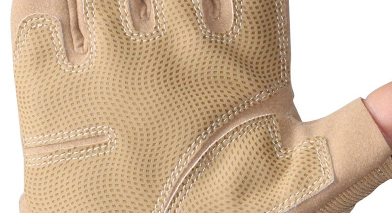 Custom Military Tactical Gloves Half Finger Airsoft Cycling Polyester Material