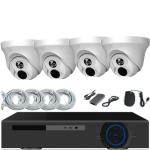 Customized 4pcs Dome Cameras 4CH NVR Kit CCTV Surveillance Security Camera