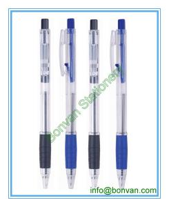 Quality simple click school ballpoint pen, grip school pen wholesale