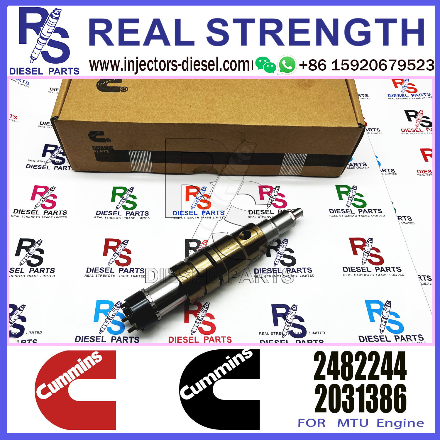 Diesel Fuel Injector for DC09 DC13 DC16 Engines 2482244 1948565 2029622 2057401 2086663 2031836