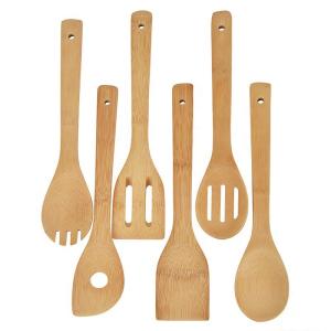Quality 30x6cm Kitchen Pot Shovel Hygienic Bamboo Cooking Utensils Set wholesale