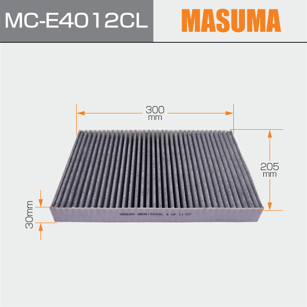 JAPAN Car Model MC-E4012CL MASUMA Activated Carbon Cabin Air Filter for AUDI A4 4B0819439C