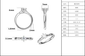 Quality Wholesale Moissanite Jewelry 925 Sterling Silver Custom Moissanite Ring Engagement wholesale