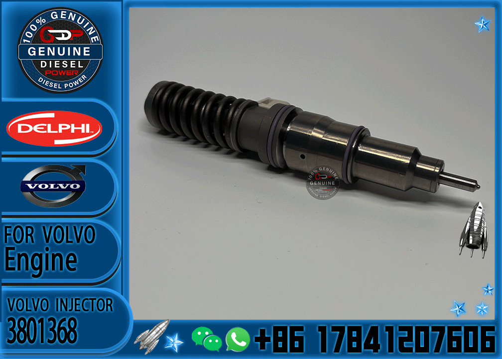 Common Rail 3801368 Fuel Injector 3801617 3801441 3803637 3801369 3801144 3829644 3803874 FOR VOLVO TAD 1151VE A30G A25G