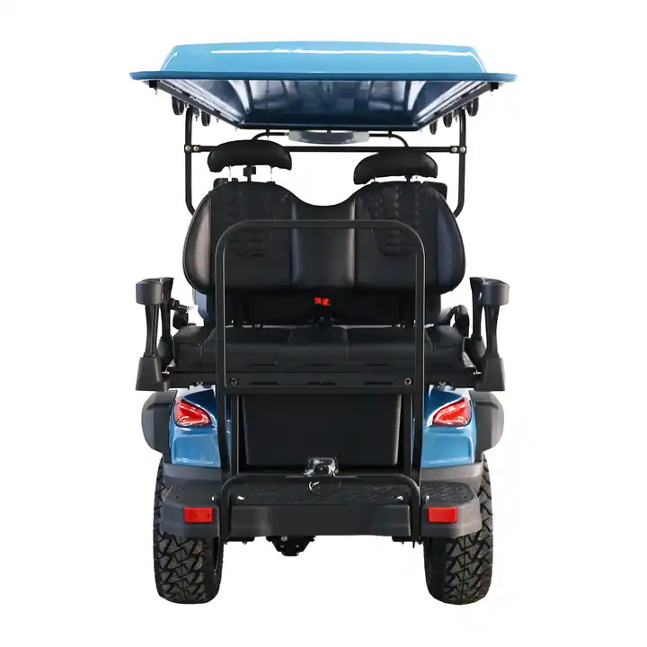 2024 Manufacture Blue power 48V Electric Golf Cart with 6 Seats and Rear Hub Motor