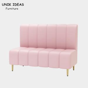 Quality Cafe Banquette Commercial Booth Seating For Home Bar Pink Leather 120x65x85cm wholesale
