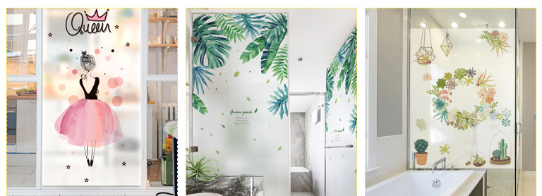 Decorative Privacy Window Film for Glass Stickers Removable Static Cling Film