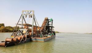 Quality Gold Mining Trailinng Suction 80CBM/H Bucket Chain Dredger Alluvial Mining wholesale